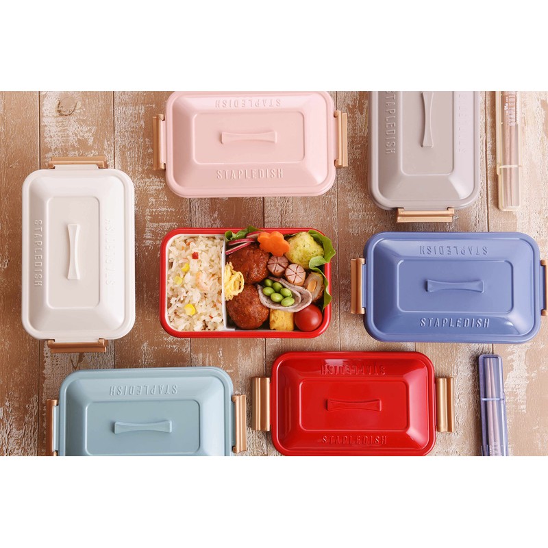 Sabu Staple 377044 Antibacterial Tie Lunch Box, 1 Tier, Blue,