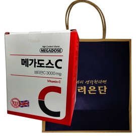 Korea Eundan Megadose 3000 High Content Vitamin C Powder Sticks 60 Packets 2 Months / 고려은단 메가도스 3000 고함량 비타민C 분말 가루 스틱 60포 2개월
