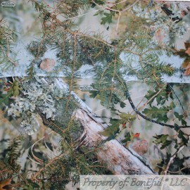 Riley Blake BonEful Fabric FQ Cotton Quilt Brown Real Tree Camouflage Leaf Wood Mountain Man