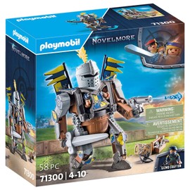 PLAYMOBIL Novelmore 71300 Novelmore Combat Robot Knight Gizmo Crafton and His Strong Combat Robot with Sword and Cannon Prepared for the Knight Tournament, Toy for Children from 4 Years