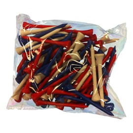 Club Classic Professional Grade Golf Tees 2 3/4" (Red White and Blue, 100)