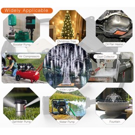 KTNNKG 20-30 amp Waterproof Remote Control Power Switch with Long Range Remote,Outdoor Weatherproof Smart Outlet,ac 90-250V