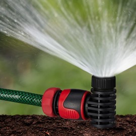 Relaxdays Set of 2 Garden Sprinklers with Ground Spike 6 m Range Lawn Sprinkler Plastic Black
