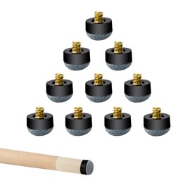 GSE Games & Sports Expert 10 Pieces of 13mm Billiard Cue Tips, Soft Pool Cue Stick Screw-on Tips Replacement (13mm, Soft Tip)