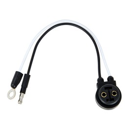 GG Grand General 88068 Plug (Round 2 Prong with 6" Lead, Bullet and Ground Ring Wire)