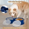 Newget Stainless Steel Dog Bowl Set with Lids, 304 Metal