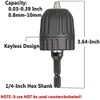 Yakamoz Quick Change 1/4-Inch Hex Shank 0.8-10mm Clamping Capacity Keyless