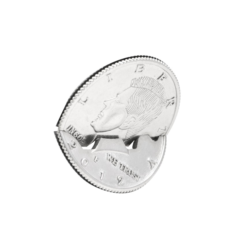 Magic Coin Close Up Props American Bite Illusion Half Dollar