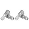 4Pcs Compression Tube Fitting Stainless Steel DoubleFerrule Converter Adapter(Ф4/Ф6 )
