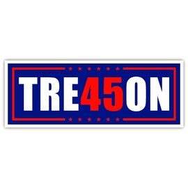 TRE45ON Impeach Trump Anti Trump One Pump Trump 2020 Vinyl Bumper Sticker Decal 3"x 8" (TRE45ON)