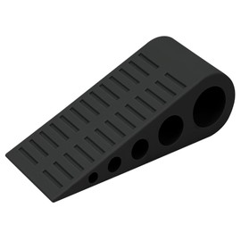 Heavy Duty Door Stopper, Optish 1.9 Inches Rubber Door Stop, Door Stoppers for Bottom of Door, Large Door Stopper Wedge for Home Office School (Black)