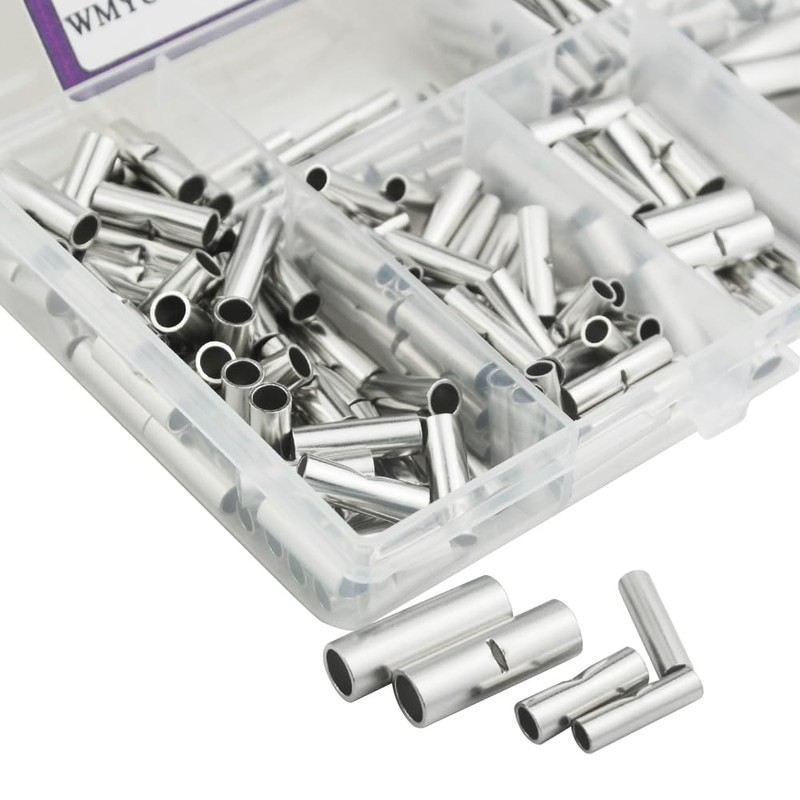 WMYCONGCONG 200pcs Bare Crimp Sleeves B Shape 0.5-10MM² BN0.75 1.25