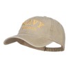 e4Hats.com Navy Veteran Letters Embroidered Washed Cap - Khaki OSFM