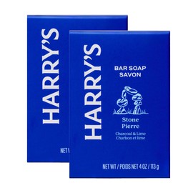 Harry's Bar Soap for Men - Stone Scent, 4 oz Body Soap Bars, 2 Pack