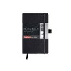 Herlitz 10789444 Geschäftsbuch, Lederoptik, schwarz, liniert, A6, 96 Blatt,Inhaltspapier 80g/m²