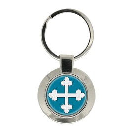 Heraldic Cross Bottony Key Ring