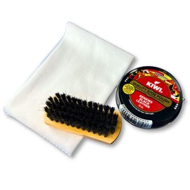 Kiwi Shoe Care Products, Shoe Cream + Care Kit, 1.7 fl oz (50 ml), Black