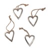 Marzoon 4 x Metal Heart Pendants, Each 4.5 x 5