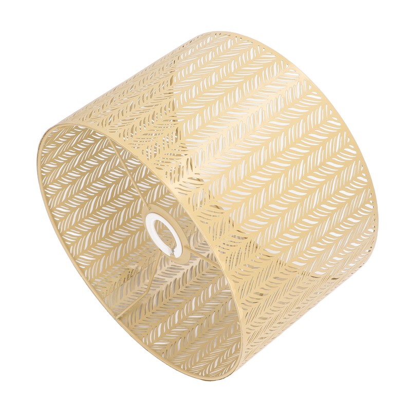 Drum Lamp Shade E27 E14 Clip Fir Leaf Shape Hollow