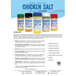 JADA Spices Chicken Salt Spice and Seasoning - Original Flavors 3 PACK - Vegan, Keto & Paleo Friendly - Perfect for Cooking, BBQ, Grilling, Rubs, Popcorn and more - Preservative & Additive Free