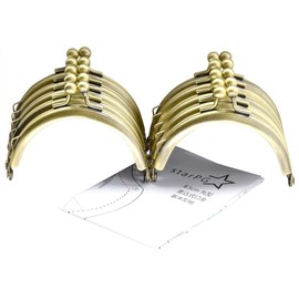 starPG 3.35" Round Hole Tip Inserts with Pattern Handmade Parts, Antique Gold, Set of 10