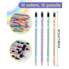 Pack of 12 HB Pencils, Wooden Pencils Set, with Eraser