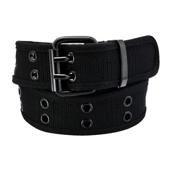 XDGBGFN Rivet Belt for Men and Women, Adjustable Double Hole