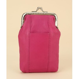 Leather Cigarette Case Pack Holder Regular or 100's Lighter Pocket by Leatherboss (Pink)