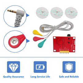 ICQUANZX ECG Module AD8232 ECG Measurement Pulse Heart Rate Sensor Module Kit ECG Monitoring Sensor for Arduino with Dupont Cable