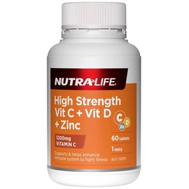 Nutralife High Strength Vit C + Vit D + Zinc Tab X 60