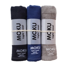 [Contex] MOKU <59443-90> Face Towel, Set of 3, M Size (Charcoal Grey, Navy, Gray)