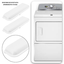 Be In Your Mind 2PCS Dryer Door Handle Compatible with Whirlpool Compatible with Amana 1CWED4900DW0 OE W10861225 W10714516 136.5x41.4mm Dryer Door Grip White