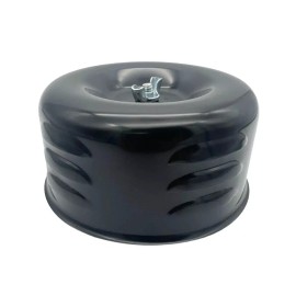 BLACK  AIR FILTER 2 BARREL CARBS  2 5/8 NECK LOUVERED SHORT NECK