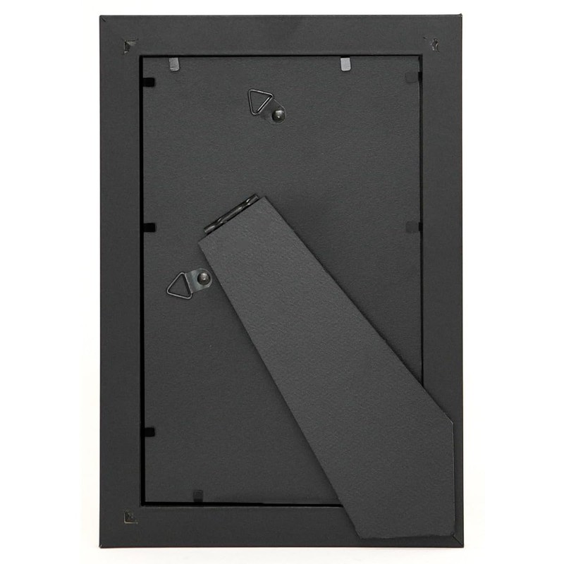 Frame Amo 5x7 Black Modern Picture Frame, 1 inch Border,