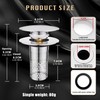 1 PCS Pop Up Drain Strainer, Stainless Steel Kitchen Sink
