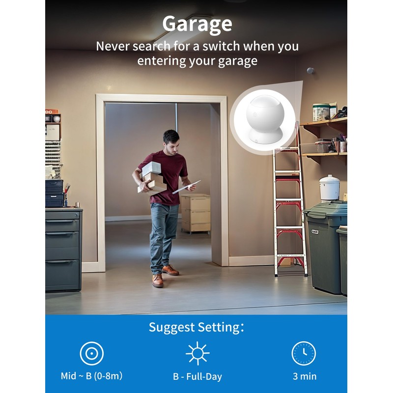 Wireless Motion Sensor Switch Kit with Split Sensor & Switch,