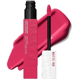 Maybelline Superstay Matte Ink, Labial Líquido Mate de Larga Duración, 16 Horas de Alta Pigmentación, No se Transfiere, Aplicador de Precisión, Tono 150 Pink Pathfinder, 5 ml