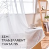 MRTREES Curtains with Ruffle Tape, Short Transparent Curtains Living Room