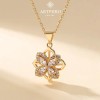 Artphro Trébol Giratorio Collars Y Cadena Dorados Mujer