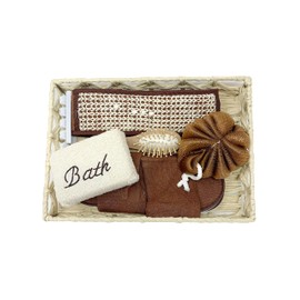 Spa Day Kit, Spa Kit for Women Gift Set, Home Spa Kit, Spa Baskets for Mothers Day, Mothers Day Relaxation Gifts, At Home Spa Package, Pampering Gift Sets for Women (7pc Dark Brown Set)