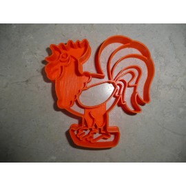AJT ROOSTER CHICKEN FULL BODY SIDE VIEW DETAILED FARM ANIMAL COOKIE CUTTER PR5054