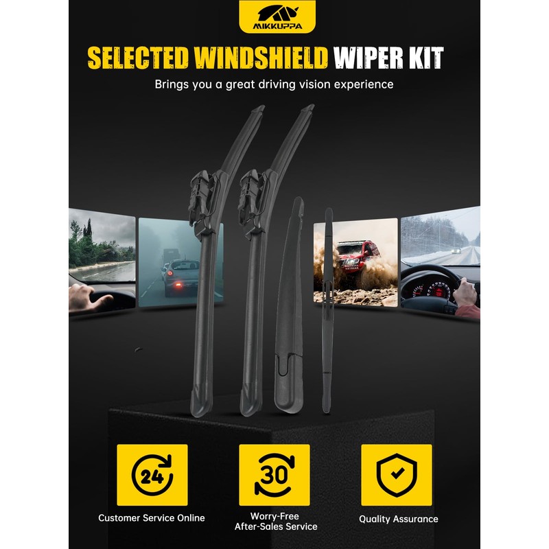 MIKKUPPA 20"/20"/12"/11" Windshield Wiper Blades - Replacement for 2008-2012 Ford