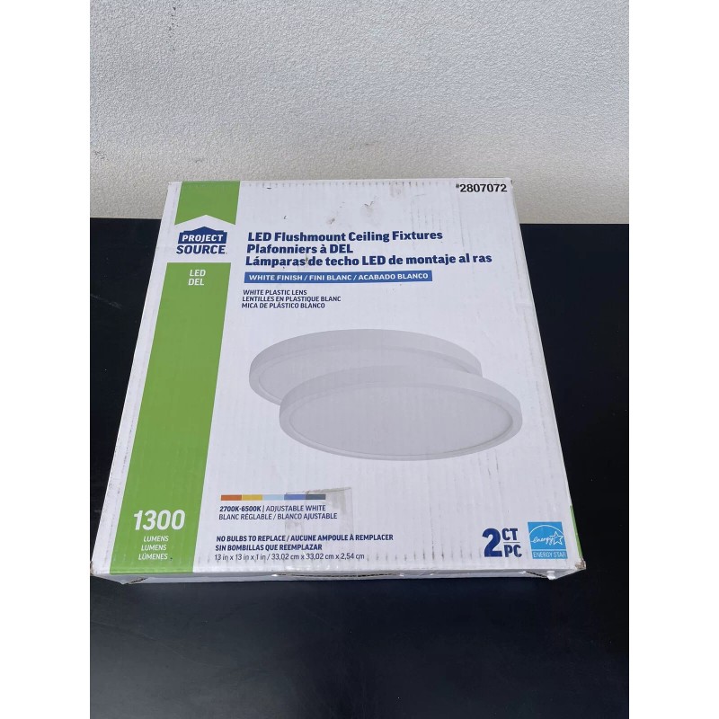Project Source 2 Pack Project Source LED Flush Mount Ceiling