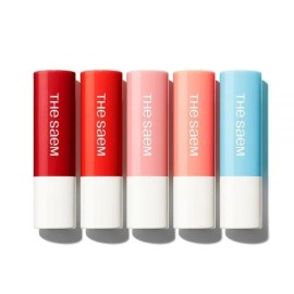 The Saem Tint Lip Balm Saemmul Highly Moisturizing Daily Dead Skin Care Collection 1 Piece MNS OR01 Essential Strawberry / 더샘 틴트 립밤 샘물 고보습 데일리 각질 케어 모음 택 1개 MNS OR01 에센셜 딸기