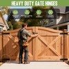 Mdkave Heavy Duty Gate Hinges,270° Solid Double Layer Folding Butt