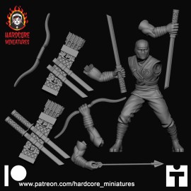 Character White Storm Ninja 32mm army builder set 1 3d printed minis tabletop hardcore mi