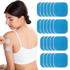 Roinaid Pack of 22 replacement sets gel pads, 45 x 45 mm gel pads compatible with Em 59 electrodes Tens device, high-quality gel material, can stick effectively and permanently to the skin.
