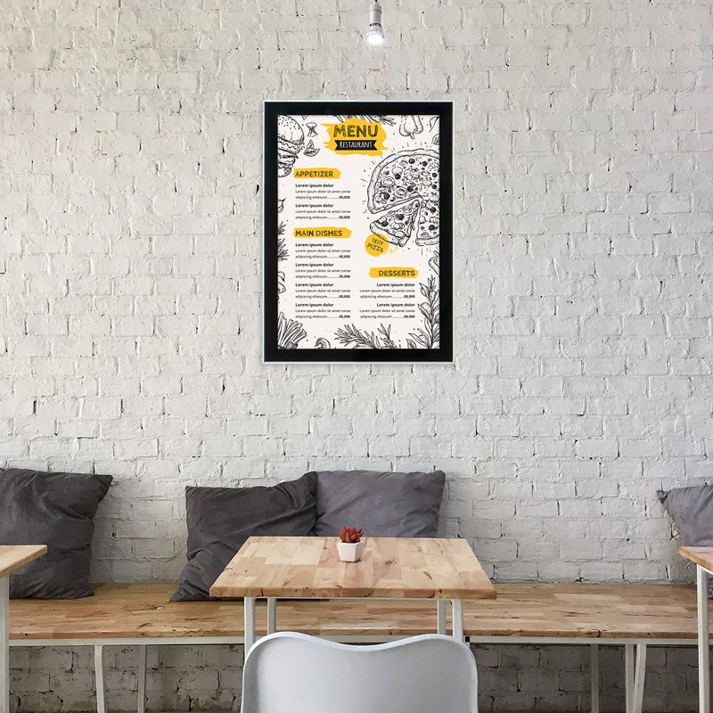 DISPLAY SALES Magnetic Poster Frame Aluminium with Black Mount Elegant