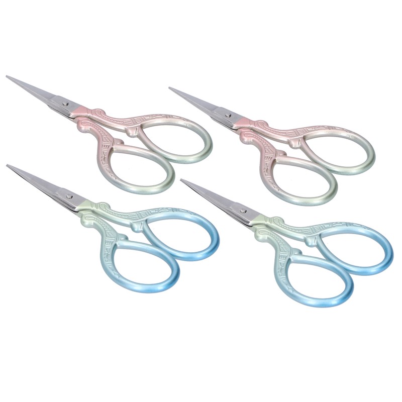 2Pcs Retro Scissors CrossStich Embroidery Sewing Yarn Thread Shears with