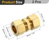 sourcing map 2Pcs Brass Compression Tube Fitting, 14 mm Tube